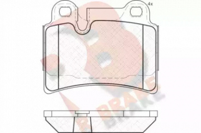 R BRAKE rb1951 -  Комплект тормозных колодок, дисковый тормоз